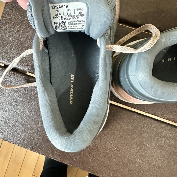 ASICS Gel Kayano 27 Size 8.5 Running Athletic Shoes Grey with Pink - Picture 11 of 11